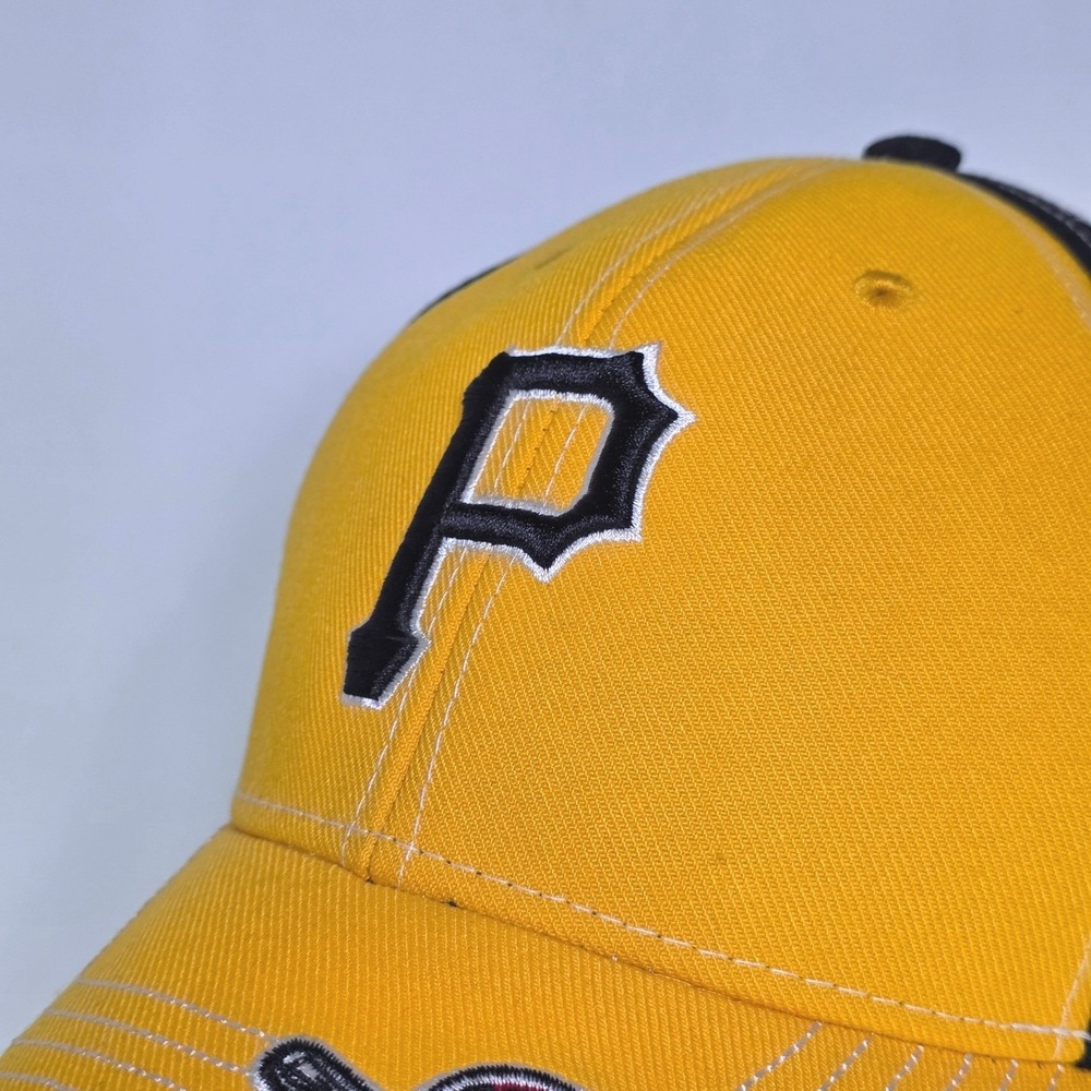 Fan Favorite Pittsburgh Pirates MLB Hat Yellow Black Adjustable Baseball Cap - Picture 12 of 15